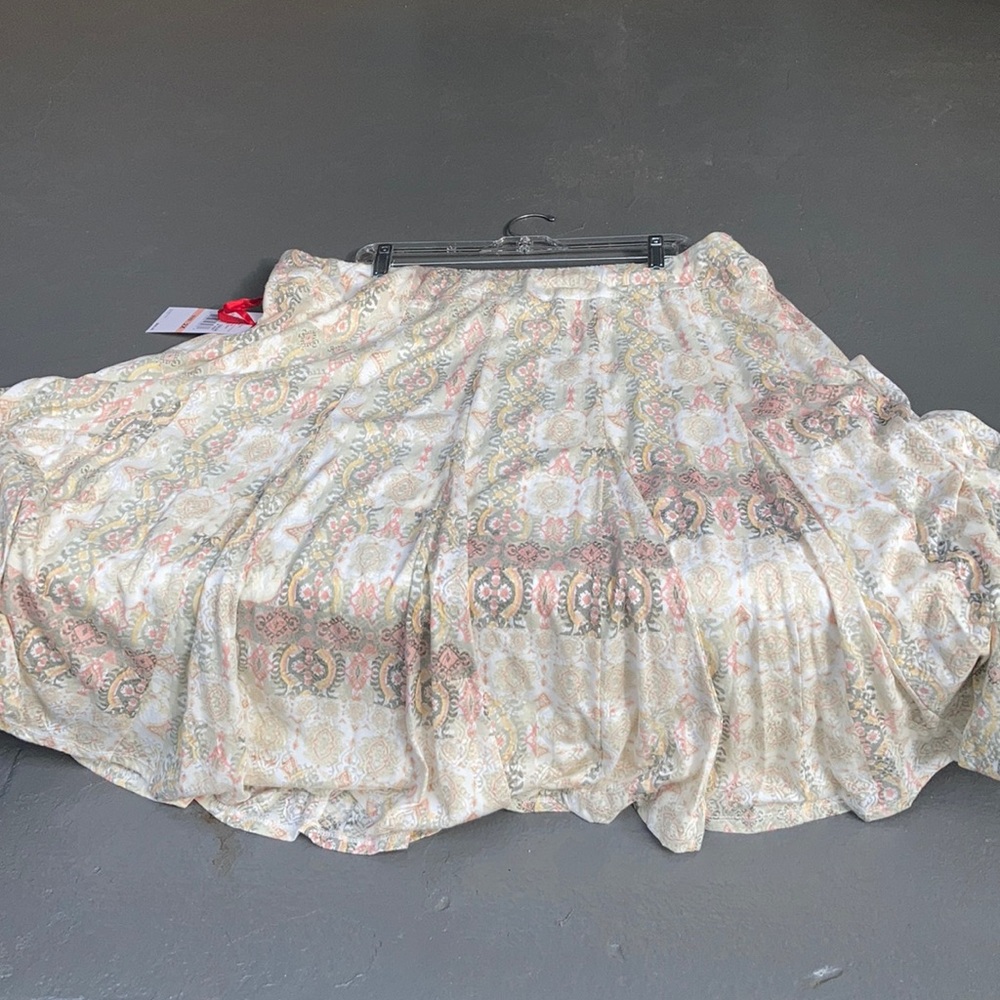 NWT Ruby Rd 2x lined flared multi sage skirt - Picture 6 of 6